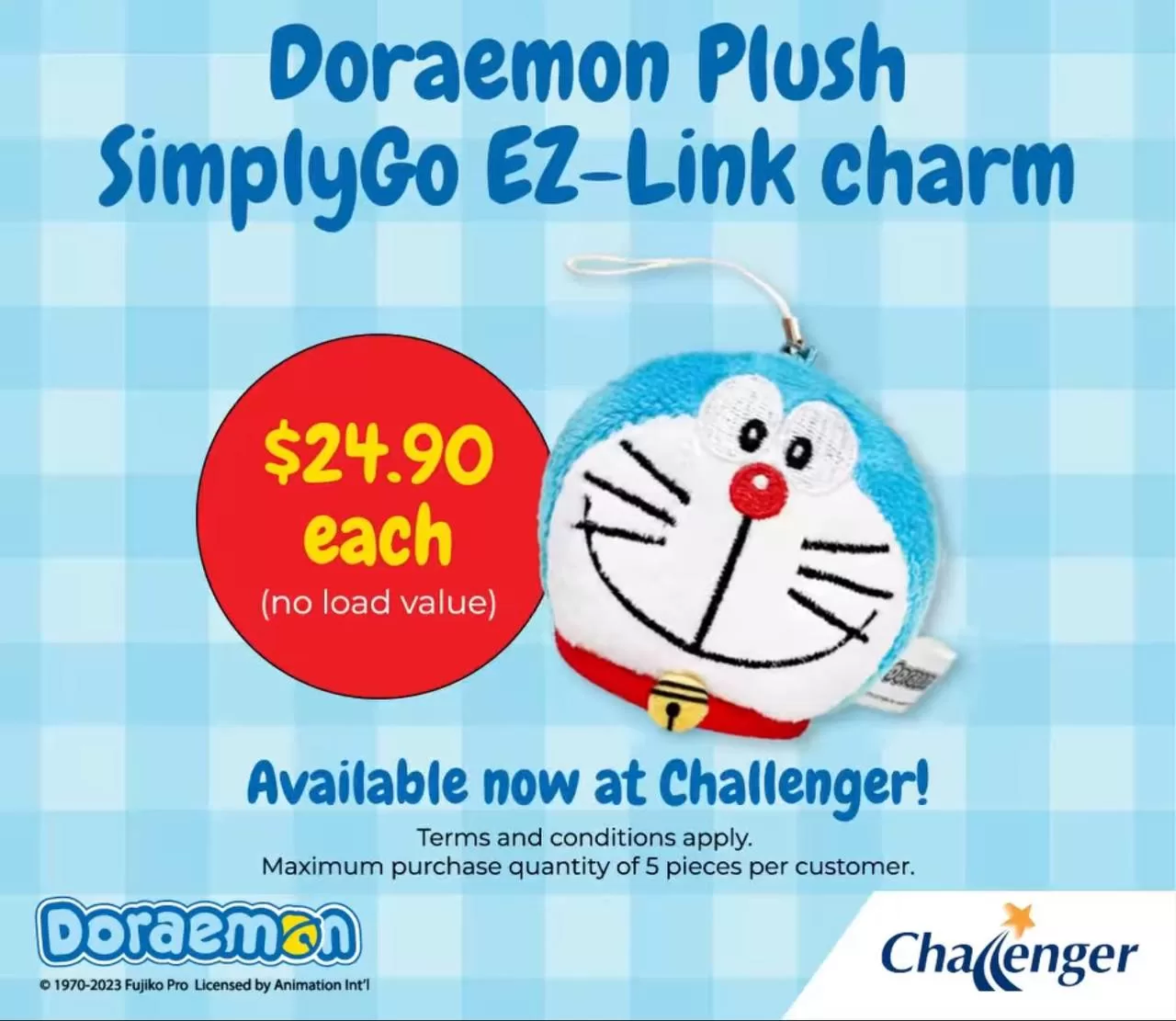 Read more about the article Embark on Adventures with the Doraemon Plush SimplyGo EZ-Link Charm!